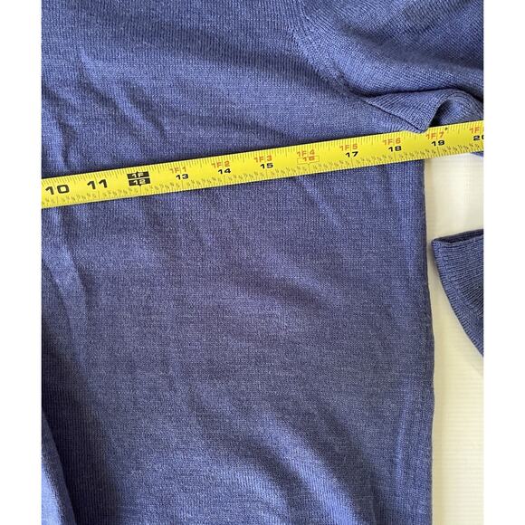 Gap Extra Fine Merino Wool Sweater Mens S Blue V Neck Lightweight Preppy - Picture 6 of 6